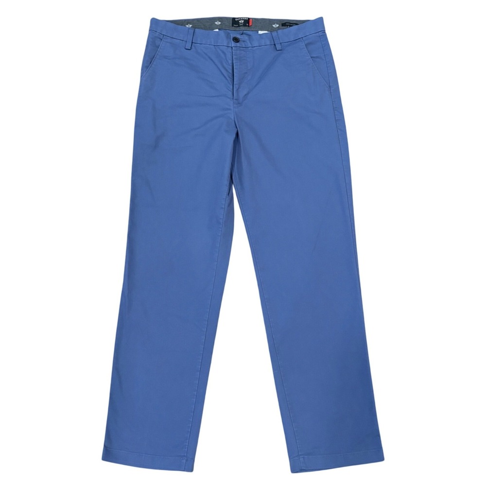Dockers Workday Khaki Pants Mens 36 Blue Straight Fit Smart 360 Flex Chinos